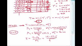 Wilcoxon signed rank test Normal Approximation [upl. by Suivatnod]