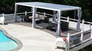 Erommy 12’x20’ Outdoor Louvered Pergola with Adjustable Aluminum Rainproof Roof [upl. by Yelime]