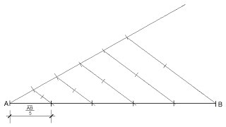 Dividing a line segment into equal parts Thales theorem [upl. by Nelsen776]