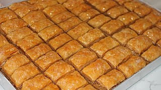 OKLAVA KULLANMADAN SADECE 4 BEZEYLE KAT KAT ÇITIR ÇITIR ASLA YUMUŞAMAYAN BAKLAVA TARIFI [upl. by Azarcon]