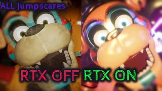 FNAF Security Breach Modded RTX  ALL JUMPSCARES [upl. by Cocke]