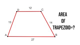 Area of trapezoid I OLYMPIAD I SAT I MCAT I Xth I GRE I PreMath I NSO  IMO  SOF [upl. by Mohkos]