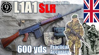 L1A1 🇬🇧 SLR British FN FAL  Iron Sights to 600yds Feat Bloke on the Range Practical Accuracy [upl. by Ynamreg]