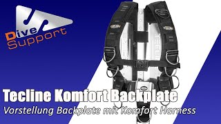 Tecline Backplate mit Komfort Harness  detaillierte Vorstellung und Erklärung  DiveSupport [upl. by Inahs]