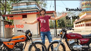 Suzuki Mx100🔥Vs🔥Yamaha Rx100 Comparison✨ [upl. by Nylrahs]