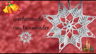 ✨✨✨copo de nieve estrella ❄tejido a crochet solo 3 vueltas fácil y rápido [upl. by Seften]