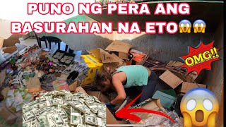 DUMPSTER DIVING PINAKA MAHAL NA BASURA NAPULOT KO😱😱 PUNO NG PERA ANG BASURAN NA TO [upl. by Annay]