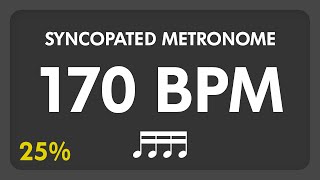 170 BPM  Syncopated Metronome  16th Notes 25 [upl. by Lepley]