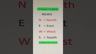 News এর পূর্ণরূপ englishpark english uniqueenglishyoutubeshorts spokenenglish [upl. by Merritt]