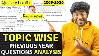 Class 10 Maths Previous Year 20092020 Topic wise Analysis  Must Watch 🔥 [upl. by Roumell]