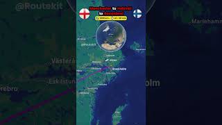 Manchester to Rovanimie flight route  Arctic Circle airlines airplane airport [upl. by Llertnov]