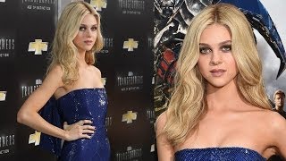 Nicola Peltz Gorgeous in Blue at Transformers Premiere in NYC [upl. by Jojo]