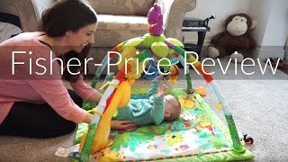 FISHERPRICE RAINFOREST MUSIC AND LIGHTS DELUX GYM REVIEW  AD [upl. by Oicul]