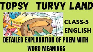 Class 5 Englishtopsy turvy landmalayalam explanation of the poem with pictures amp ncert solutions [upl. by Ynneg]