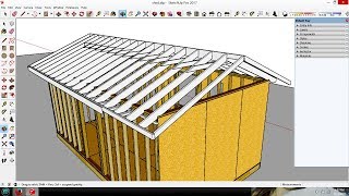 Rafters for 12 x 20 Shed  Part 2  How to Figure in the Field or Draw them in SketchUp [upl. by Nonnaihr900]