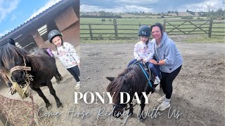 Come On A Pony Day With Me horseriding horseridinglesson [upl. by Arretnahs]