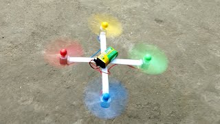 How to build a quadcopter drone  How to build a powerful mini drone made of DC motors at home [upl. by Reitrac]