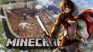 ⚔️MINECRAFT ATTACK ON TITAN ¡Explora el distrito TROST⚔️ [upl. by Deaner]