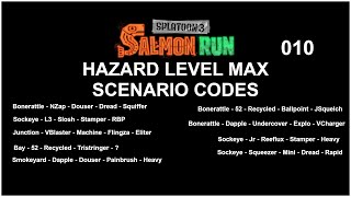 Splatoon 3  Hazard Level Max Codes 010 [upl. by Aratnahs734]