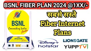 BSNL LATEST FIBER INTERNET PLAN 2024  BSNL broadband plan 2024 [upl. by Ynamad]