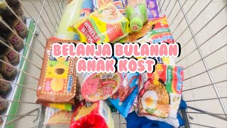 BELANJA BULANAN ANAK KOST JUNI 2022 🛒🥑 grocery shopping [upl. by Amsirac]