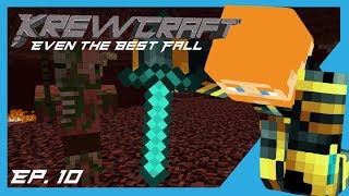 KrewCraft Ep 10 quotEven the Best Fallquot Minecraft Survival Gameplay [upl. by Carper]