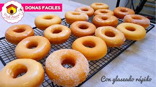 DONAS glaseadas PARA PRINCIPIANTES con muy pocos ingredientes SUPER ESPONJOSAS Y DELICIOSAS [upl. by Gnagflow]