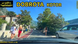 DOBROTA  KOTOR vožnja Promenadom u Julu 2024  DOBROTA Settlement Driving Tour in 4K Crna Gora [upl. by Gary863]