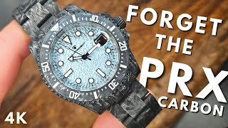 🧭 Is the Tissot PRX Carbon a scam❌ Forged Carbon Fiber Watch Aquatrident Neptune [upl. by Haodnanehs]