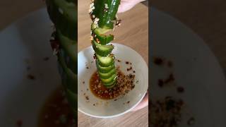 Spicy Spiral Cucumber Salad cucumbersalad veganfood [upl. by Alauqahs]