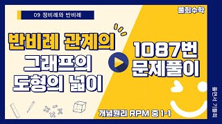 풀희수학 중11 RPM 1087번 반비례 관계의 그래프와 도형의 넓이 [upl. by Foushee]