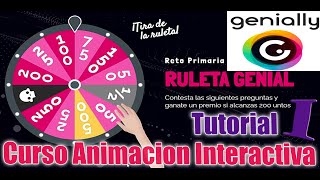 🆕 Como crear una RULETA INTERACTIVA 🔥 Curso de GENIALLY 🔥 Animación Interactiva 👉 Tutorial 1 [upl. by Hoseia]