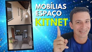 KITNET Mobiliada para ter noção de espaço nos cômodos [upl. by Elleirad334]