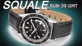 SQUALE SUB39 GMT Vintage  New For 2021  Automatic 300m GMT Dive Watch  Squale Diver [upl. by Fregger]