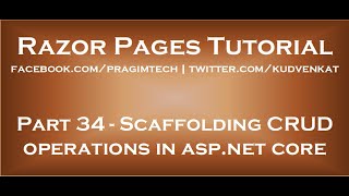 Scaffolding CRUD operations in asp net core [upl. by Bradney]