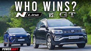 Is the Hyundai Creta N Line really better than a VW Taigun GT  PowerDrift Review [upl. by Curr553]