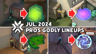 Godly lineups used by pros gone viral on Twitter in Jul 2024【 VALORANT 】 [upl. by Nylemaj]