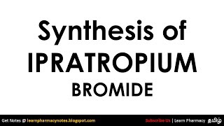 Ipratropium Bromide Synthesis  Anticholinergics  Medicinal Chemistry [upl. by Abigale296]