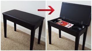 DIY How to build a storage in a piano bench [upl. by Alexander814]