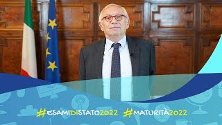 Maturità2022  Il messaggio del Ministro Patrizio Bianchi [upl. by Suiravat873]