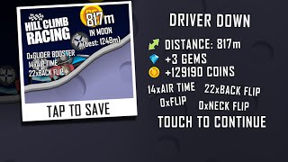 10 Million Coins in 14 Minutes  Hill Climb Racing Moon Stage Challenge [upl. by Ahsinam]