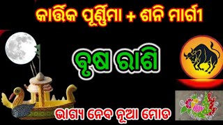 ବୃଷ ରାଶି କାର୍ତ୍ତିକ ପୂର୍ଣ୍ଣମା ଠାରୁ ଶନି ମାର୍ଗୀ  Brusha Rashi November 2024  Taurus shani margi [upl. by Dudden]