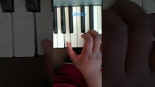 how to play lonely by Billie eilish in piano shorts [upl. by Tteve606]