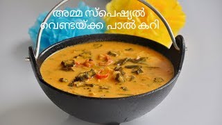 അമ്മ സ്പെഷ്യൽ വെണ്ടയ്ക്ക പാൽ കറി  Nadan Vendakka Pal Curry  Vendakka Mappas Ep525 [upl. by Franzoni]