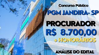 Concurso Público para Procurador PGM Jandira  SP Edital Publicado Vai ter Teletrabalho [upl. by Odracer]