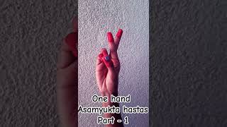 one hand Asamyukta hastas part 1 bharatanatyam [upl. by Jacy]