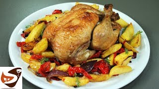 Pollo al forno con patate  Morbido dentro e croccante fuori – Secondi piatti [upl. by Eiramnna]