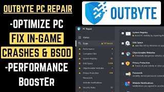 Outbyte PC Repair  System Optimizer Performance Booster amp More  Fix BSOD Windows 10  Crash Fix [upl. by Ennaisoj]