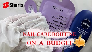 5 Minute Nail Care and Hand Care Routine at Home on a Budget shorts [upl. by Kataway843]