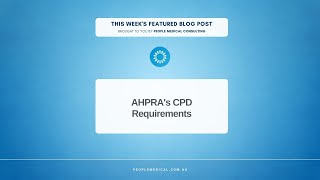 AHPRAs CPD Requirements [upl. by Arateehc]